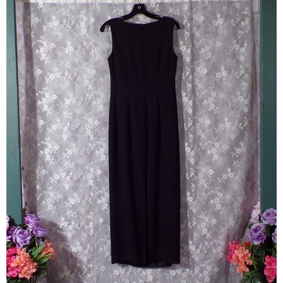 Vintage 90s Prom Dress 1990s Black Y2K Rhinestone Retro Slinky Maxi Size Small - Picture 6 of 9